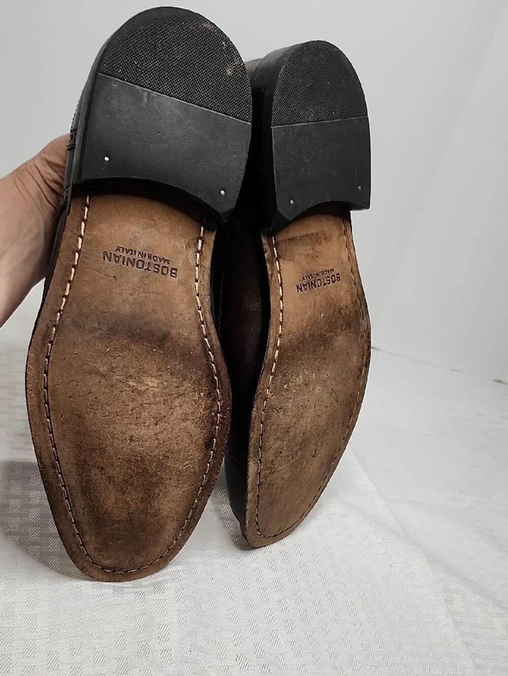 Bostonian Leather Dress Shoes Made in Italy Dk Brown